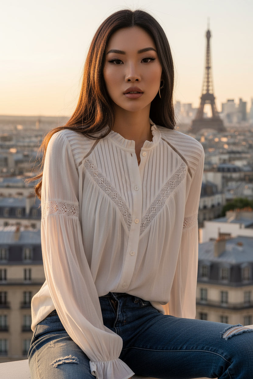 Puff Sleeves button top